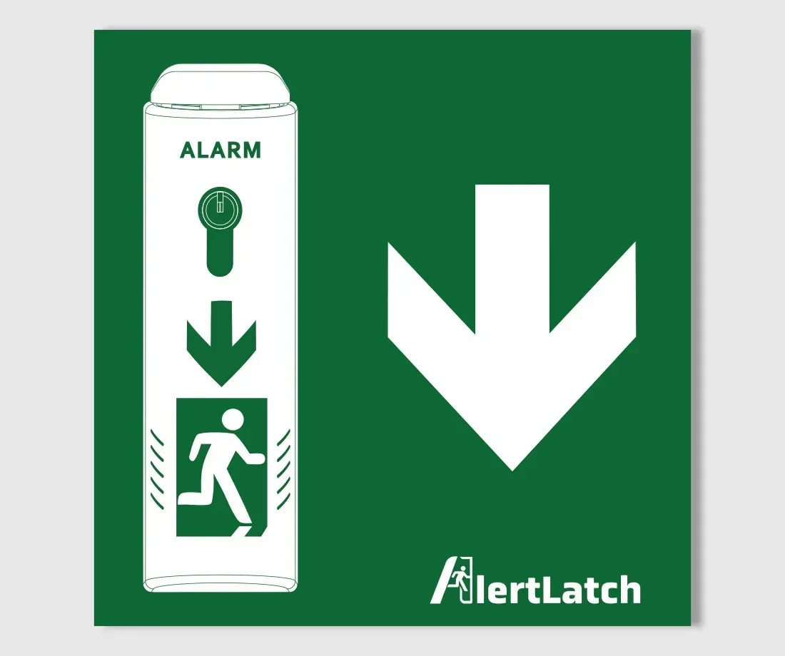 AlertLatch Einhand-Türwächter mit Voralarm oval - Komplett-Set - gleichschließender Zylinder - AlertLatch