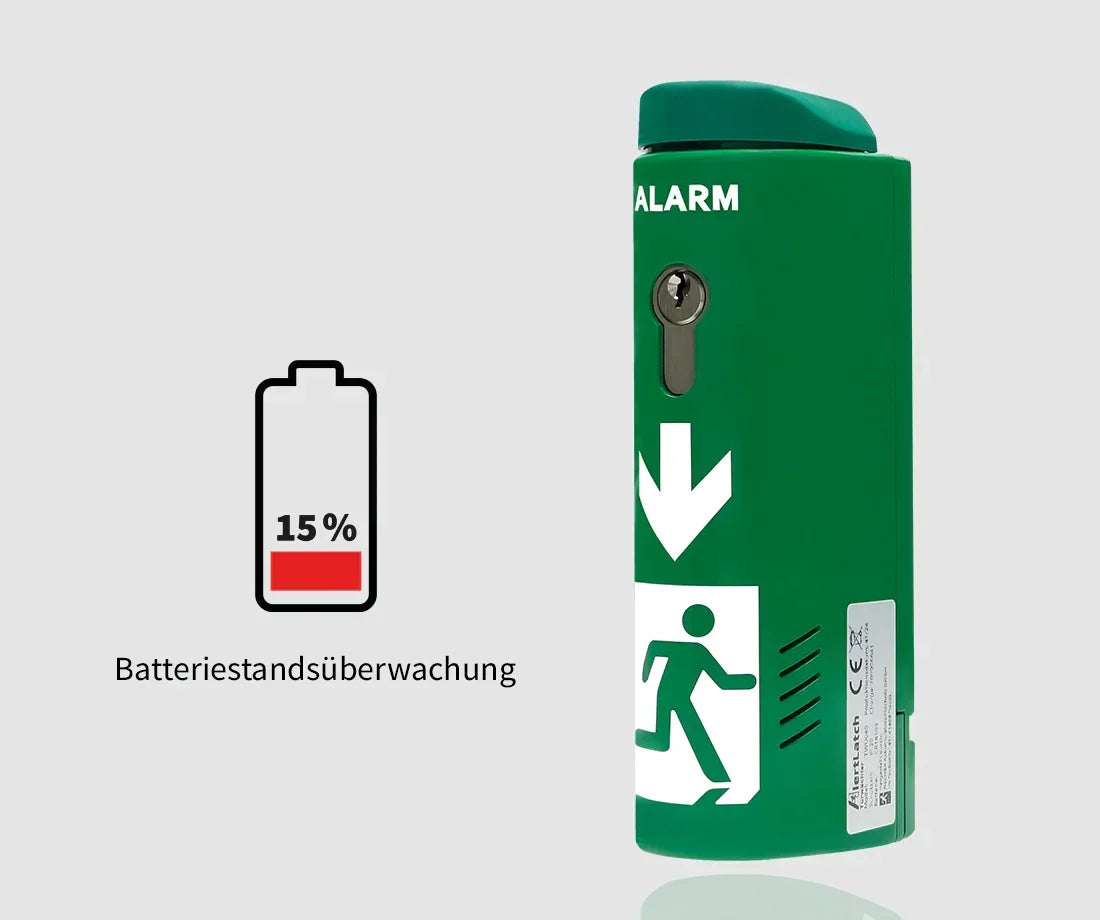 AlertLatch Einhand-Türwächter Basic oval - Komplett-Set - gleichschließender Zylinder - AlertLatch