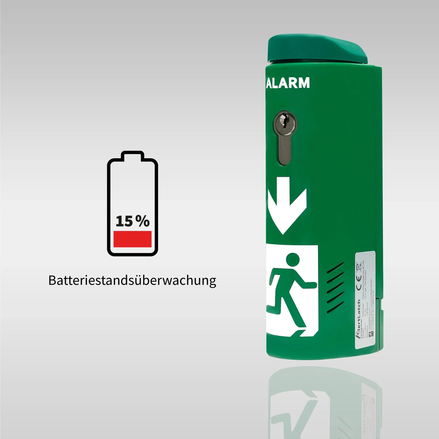 AlertLatch Einhand-Türwächter Basic oval 5er PACK - gleichschließender Zylinder - AlertLatch