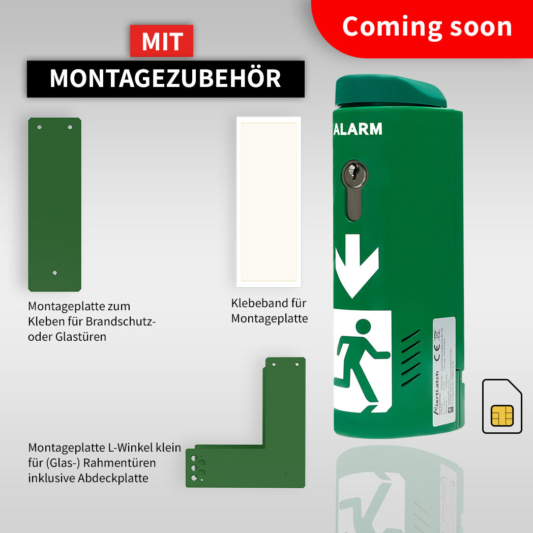 AlertLatch Mobilfunk - Türwächter Basic - Komplett-Set - Einzelschließzylinder