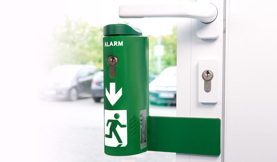 Securing emergency exits and escape routes with door guards