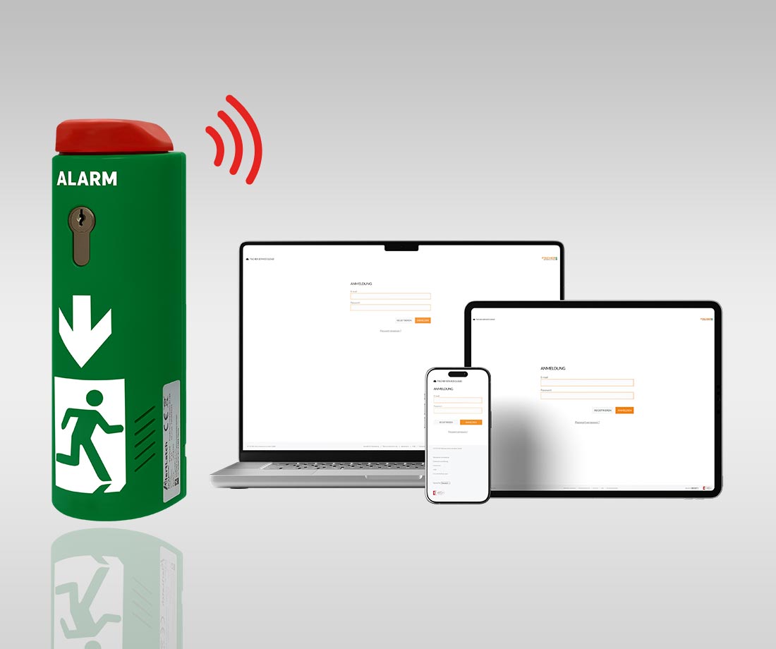 Webbasierte easy-NB Plattform zur Statusübersicht der Türwächter