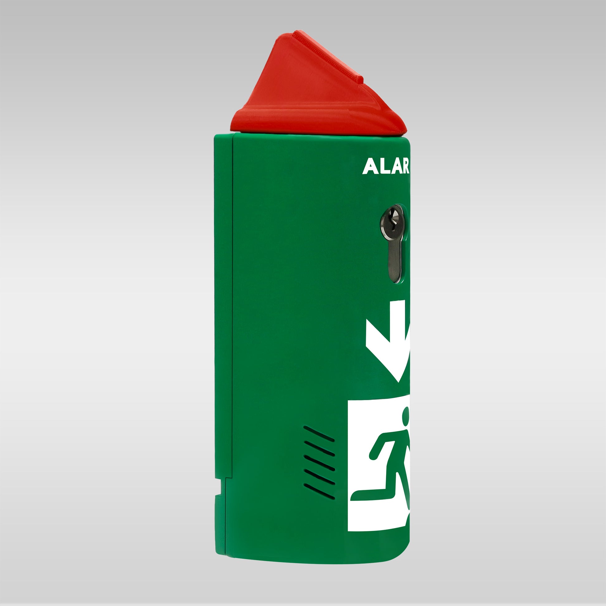 AlertLatch Einhand-Türwächter mit Voralarm für Panikstangen – Einzelschließzylinder