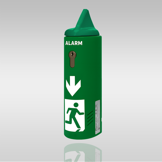 AlertLatch Einhand-Türwächter Basic für Panikstangen – Einzelschließzylinder