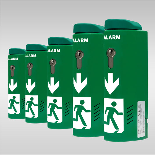 AlertLatch Einhand-Türwächter Basic oval 5er PACK - Einzelschließzylinder