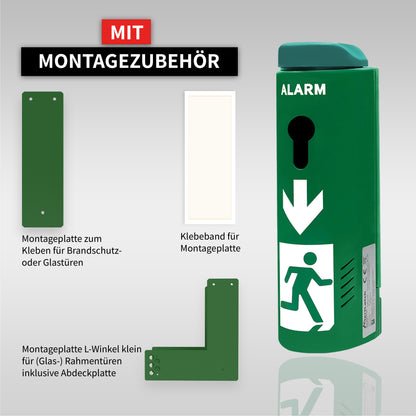 AlertLatch Einhand-Türwächter Basic oval - Komplett Set - ohne Schließzylinder