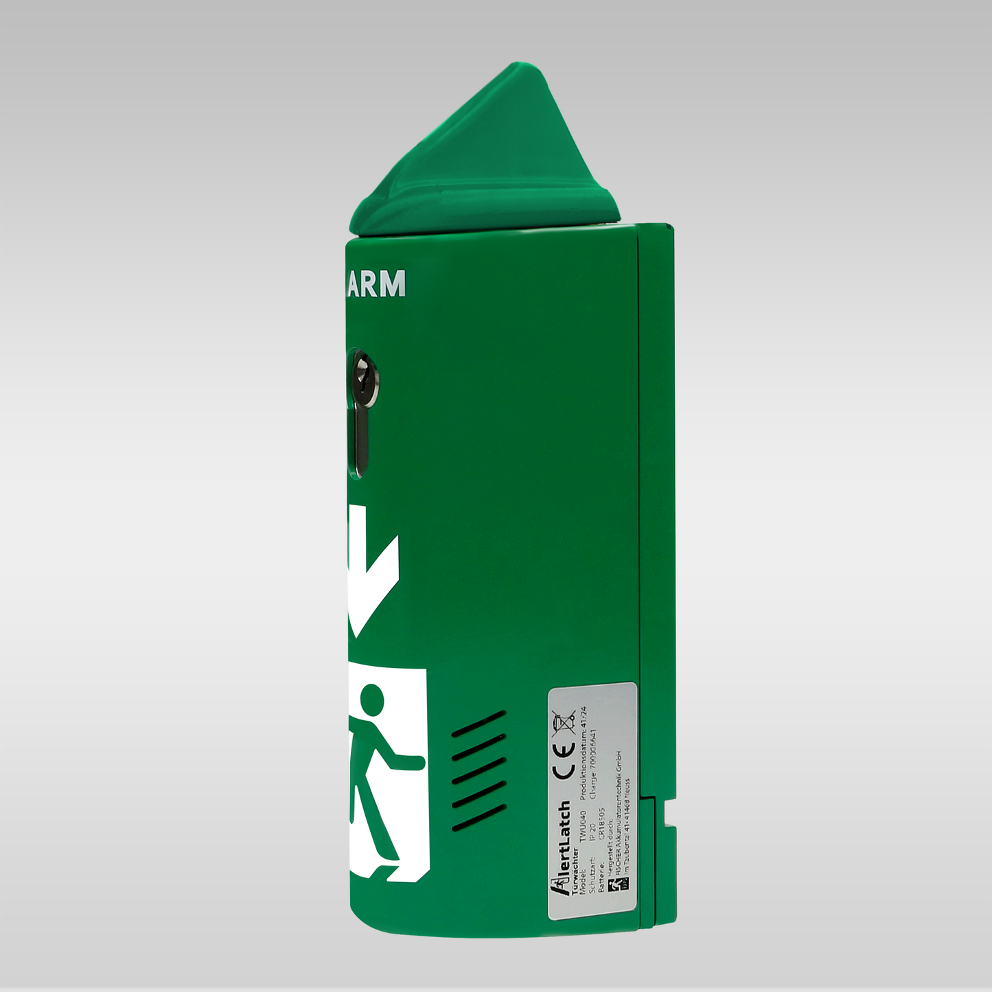 AlertLatch Einhand-Türwächter Basic für Panikstangen – Einzelschließzylinder