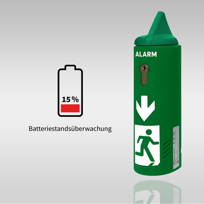 AlertLatch Einhand-Türwächter Basic für Panikstangen – Einzelschließzylinder